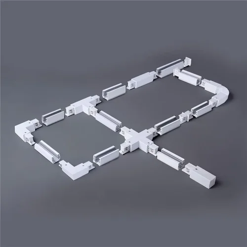 Коннектор прямой для трехфазного шинопровода белый TRC-1-3-I-WH - фото 2