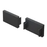 Заглушка для накладного/встраиваемого шинопровода, 2 шт. Basity, черный (Черный) - фото