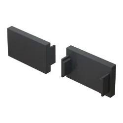 Заглушка для накладного/встраиваемого шинопровода, 2 шт. Basity, черный (Черный)