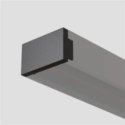 Заглушка для накладного/встраиваемого шинопровода, 2 шт. Basity, черный (Черный)