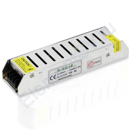 Блок питания E R60-12 12V 60W 5A - фото.