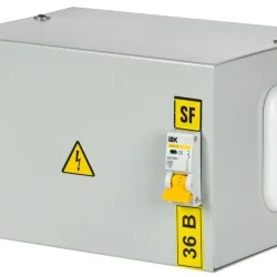 Ящик с понижающим трансформатором ЯТП 0.25 230/36В (2 авт. выкл.) 36 УХЛ4 IP30 IEK MTT12-036-0250