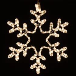 Светодиодная Снежинка &amp;#171;Путеводная Звезда&amp;#187; Ø0,5м Тепло-Белая, Дюралайт на Металлическом Каркасе, IP65