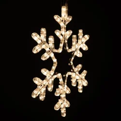 Светодиодная Снежинка &amp;#171;Путеводная Звезда&amp;#187; Ø0,5м Тепло-Белая, Дюралайт на Металлическом Каркасе, IP65