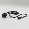 Кабель питания 1,5м с Выпрямителем для Каучуковых и ПВХ Нитей 220В, Провод Черный Каучук, IP65. Фото 2.