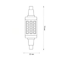 LED-J78-6W-4000K-R7s-CL PLZ06WH Лампа светодиодная, прозрачная, Белый свет 4000К.