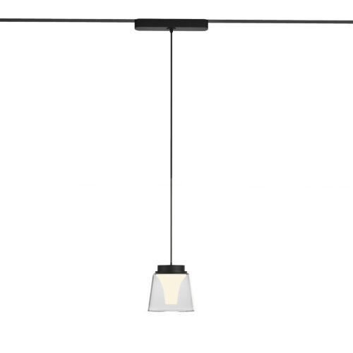 DK5317-BK Светильник для трека Air, серия Hang 3000 со светодиодом, ?90*86mm, 48V DC, 4W, RA?95, 120°, 3000K, IP20, черный, алюминий, стекло, акрил. Фото 3