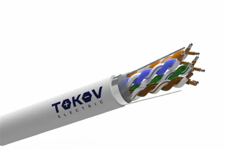 Кабель витая пара F/UTP 4х2х24 AWG кат.5E CCA PVC indoor Fluke tested 305м (м) TOKOV ELECTRIC TKL-C06-F42CCA-5E-305-PVC - фото