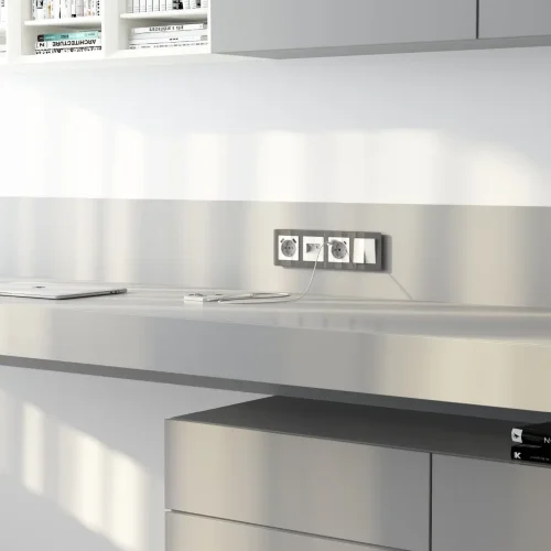 Накладка для двойной розетки Еthernet RJ-45 белый акрил W1191141 - фото 3