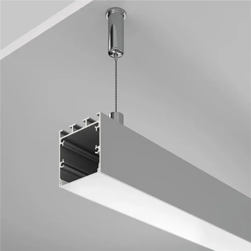 Алюминиевый профиль накладной-подвесной 35×35 (Серебро, 2 м), ALM-3535B-S-2M (Серебро) - фото 10