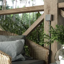 Выключатель одноклавишный влагозащищенный Gallant графит рифленый W5010204