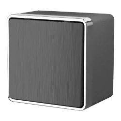 Выключатель одноклавишный влагозащищенный Gallant графит рифленый W5010204