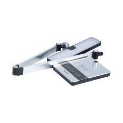 ULM-D110 15W-3000-6500K-DIM SILVER Светильник настольный светодиодный с беспроводной зарядкой телефонов, Сенсорный выключатель, Диммер, Серебристый, TM Uniel