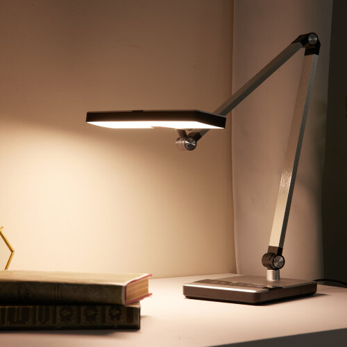 ULM-D110 15W-3000-6500K-DIM SILVER Светильник настольный светодиодный с беспроводной зарядкой телефонов, Сенсорный выключатель, Диммер, Серебристый, TM Uniel - фото 8