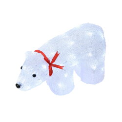 ULD-M3423-040-STA WHITE IP20 WHITE BEAR Фигура светодиодная Белый медведь, 40 светодиодов, 34x12x23 см, белый, IP20