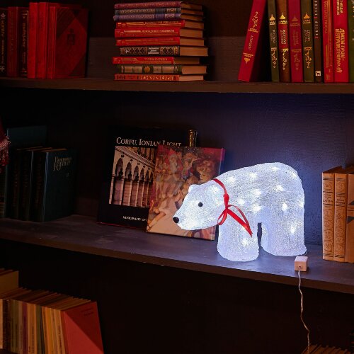 ULD-M3423-040-STA WHITE IP20 WHITE BEAR Фигура светодиодная Белый медведь, 40 светодиодов, 34x12x23 см, белый, IP20 - фото 7