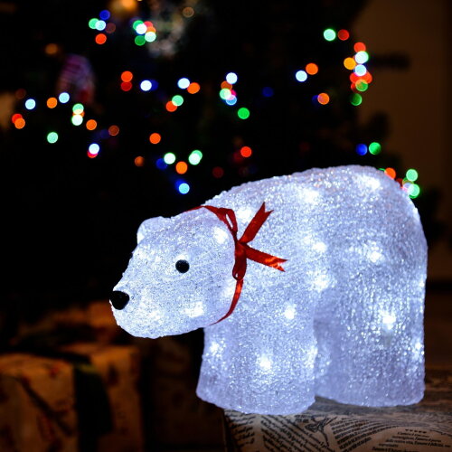 ULD-M3423-040-STA WHITE IP20 WHITE BEAR Фигура светодиодная Белый медведь, 40 светодиодов, 34x12x23 см, белый, IP20 - фото 5