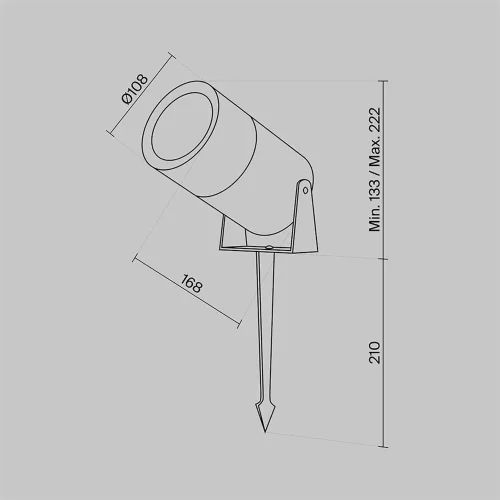 Ландшафтный светильник Bern 3000K 15Вт IP 65 (Графит) - фото 3