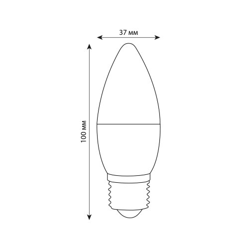 LED-C37-6W-4000K-E27-FR-DIM-SLS Лампа светодиодная, диммируемая, Форма свеча, матовая, Белый свет 4000K - фото 4