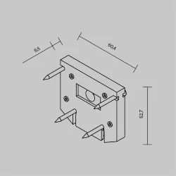 Торцевая заглушка для демпферного шинопровода, черная, 1шт. (Черный) TRA034D-EC-422B