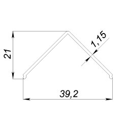 Рассеиватель поликарбонатный для профиля угловой LC-LRM-P32L-2 прозрачный