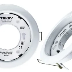 Светильник GX 53-WH-1 106х48мм бел. металл+пластик TOKOV ELECTRIC TOK-GX53-WH-1