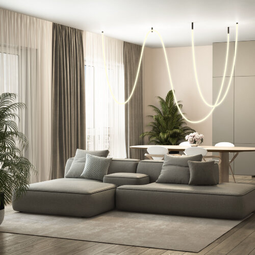 Гибкий неон 336Led 12W IP20 3000K Full light круглый теплый белый, 3 м (24V 12W 336Led 2835 IP20) - Фото 3