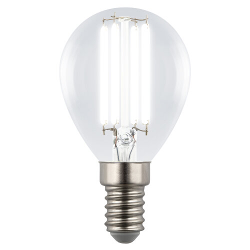 LED-G45-4W-4000K-E14-CL GLY01TR Лампа светодиодная, Форма шар, прозрачная, Серия Яркая A++, Белый свет 4000K - фото 1