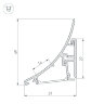 Профиль KARNIZ-R-2000 ANOD (Arlight, Алюминий) 021649 - фото 4