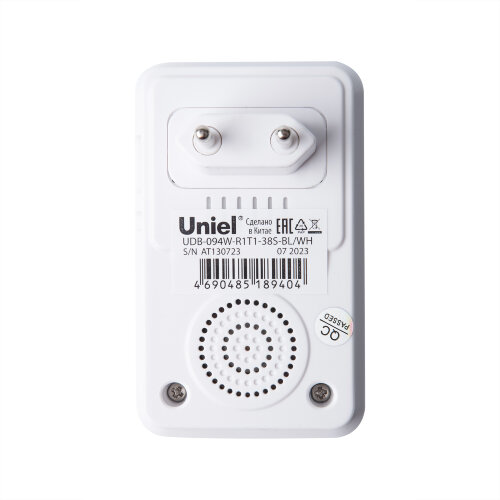 UDB-094W-R1T1-38S-BL-WH Звонок электронный, 220В, Радиус действия 150 метров, Черный с белым - фото 6
