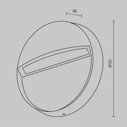 Подсветка для лестниц Грива / Mane 3000K 3Вт IP 54 (Белый) O046SL-L3W3K