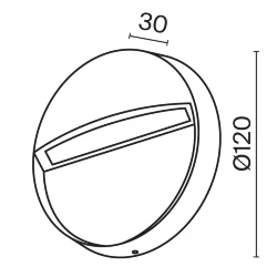Подсветка для лестниц Грива / Mane 3000K 3Вт IP 54 (Белый) O046SL-L3W3K
