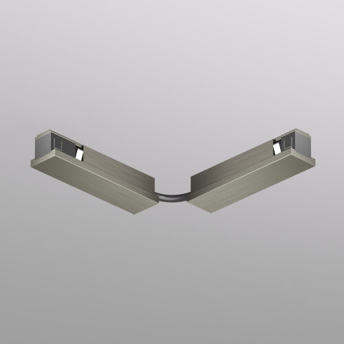 TR5724-DN Электрический коннектор для трека SHINE BASE 90° стена-потолок с поворотом трека под произвольным углом, темный никель, алюминий.
