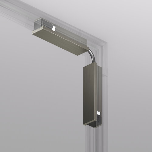 TR5724-DN Электрический коннектор для трека SHINE BASE 90° стена-потолок с поворотом трека под произвольным углом, темный никель, алюминий. Фото 2