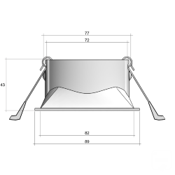 Рамка для LED модуля POINT-S Twist (RAL9005 — MR16/GU10)