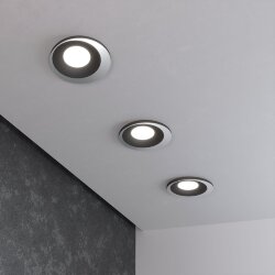 Встраиваемый точечный светильник 124 MR16 черный/серебро (053358)