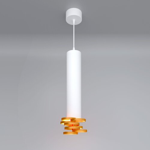 Подвесной светильник белый / золото - Фото 3