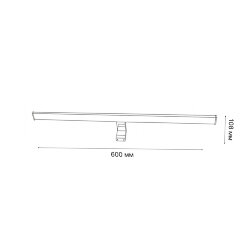 ULT-F35-12W-4500K IP44 SILVER Светодиодный светильник для подсветки мебели и зеркал, 900Lm, Серебристый