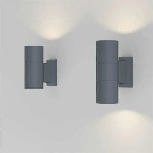 Настенный светильник (бра) Бауэри / Bowery GU10х1 50Вт IP 54 (Серый) O574WL-01GR - фото 4