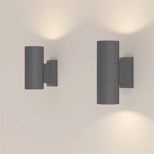 Настенный светильник (бра) Бауэри / Bowery GU10х1 50Вт IP 54 (Серый) O574WL-01GR - фото 8