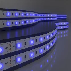 Светодиодная лента 24 В 14,4 Вт/м 60 Led/м 5050 IP65, синий, 5 м Лента светодиодная 24V 14,4W 60Led 5050 IP65 синий, 5м (052976)
