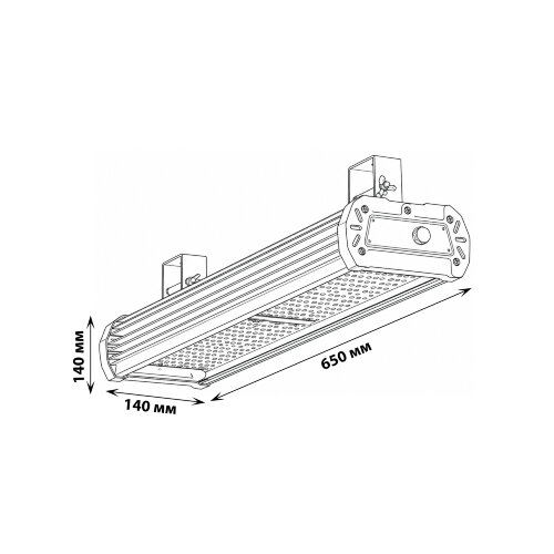 ULY-U42C 180W-5000K IP65 SILVER Светильник светодиодный промышленный, Белый свет 5000K, Угол 120 градусов, TM Uniel - фото 2