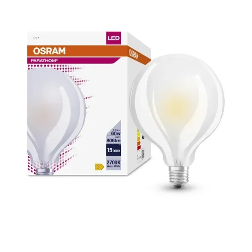 Лампа светодиодная филаментная 6.5W/2700K (=60W) E27 | GLOBE 95 | PARATHOM FILAMENT | - OSRAM. Фото 2