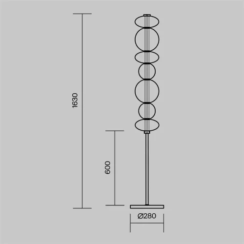 Напольный светильник (торшер) Futuro 3000К 40Вт (Латунь) - фото 10