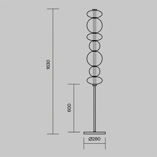 Напольный светильник (торшер) Футуро / Futuro 3000К 40Вт (Латунь) MOD307FL-L40BS3K - фото 11