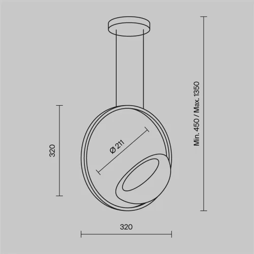 Подвесной светильник Lunare 3000K 5Вт (Латунь) - фото 9
