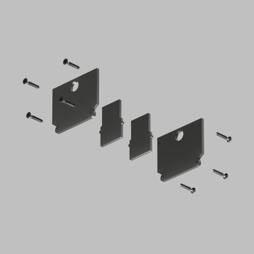 TR2025-BK Комплект торцевых заглушек для трека SMART ONE.