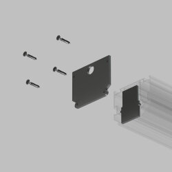 Комплект торцевых заглушек для трека SMART ONE, Denkirs TR2025-BK