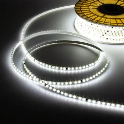 Светодиодная лента линзованная 220VAC 2835 100led/m, 12W/m, white, A115, nano IP53, со скотчем