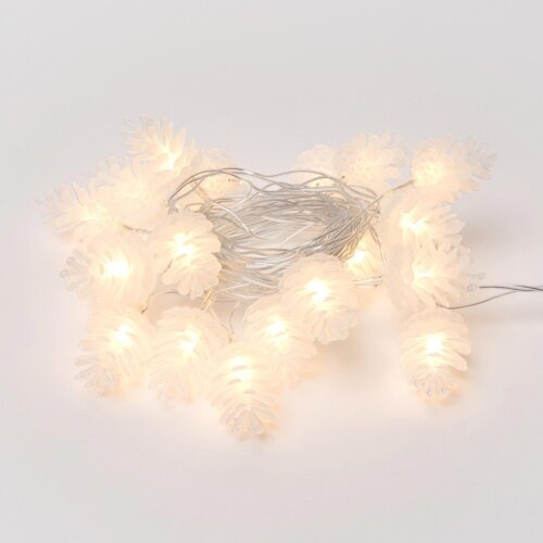 ULD-S0280-020-DTA WARM WHITE IP20 PINE CONES Гирлянда светодиодная Шишки , 20 светодиодов, 2.8 м, теплый белый, IP20, провод прозрачный. - фото 2